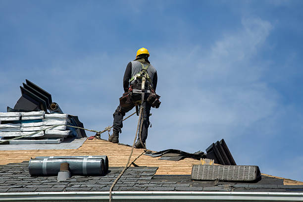 Professional Flat Roof Repair technician working in Evansville, WI